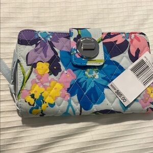 Vera Bradley Blue and Pink Floral Wallet - Marian Floral